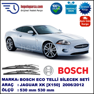 JAGUAR XK [X150] 03.06-... 530 / 530 mm. BOSCH ECO Telli Silecek 2'li Takım