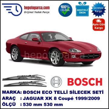 JAGUAR XK 8 Coupé [QEV] 01.99-02.09 530 / 530 mm. BOSCH ECO Telli Silecek 2'li Takım