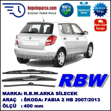ŠKODA FABIA 2 HB MUZ ARKA SİLECEK RBW ARACA ÖZEL (2007-2013)
