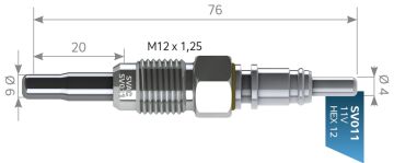 SV011 KIZDIRMA BUJİSİ  VW-PASSAT 96 AUDİ A3-A4 1.9 AUDI 80 A3 A4 A6 CAPRIO 1.9 TDI COOLING WATER GALAXY 1.9 TDİ COOLİNG WATER