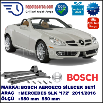MERCEDES-BENZ Serie SLK [172] 01.2011-..., 550 / 550 mm. BOSCH AEROECO Aparatlı Muz Silecek