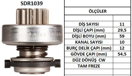 SDR1039  MARS DISLISI-11DIS  AUDI-MERCEDES YM .10 KANALCITROEN JUMPER 1.9D - PEUGEOT