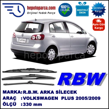 VOLKSWAGEN GOLF PLUS MUZ ARKA SİLECEK RBW ARACA ÖZEL (2005-2009)