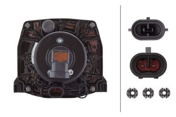 Ana Far,12V,DE,Sağ,Sol,Yuvarlak,Universal 009998021 / 6612916A1 / T0920-06575 / 47573274 / E1 2485 / 90 mm Bi-Halogen / A4859600 / A4859600 / 9970-7035703 / 03140907 / A4859600 / CP65 approved /A00505261540 / 50526136