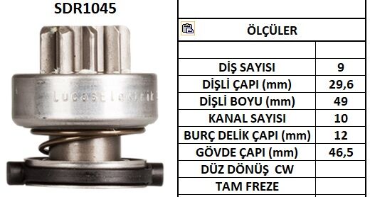 SDR1045  MARS DISLISI-9DIS  ALFA ROMEO-FIAT B RAVA,MAREAFORD GRANADA,TRANSIT - OPEL 2149 997 137888 1006209634 10109970 53637