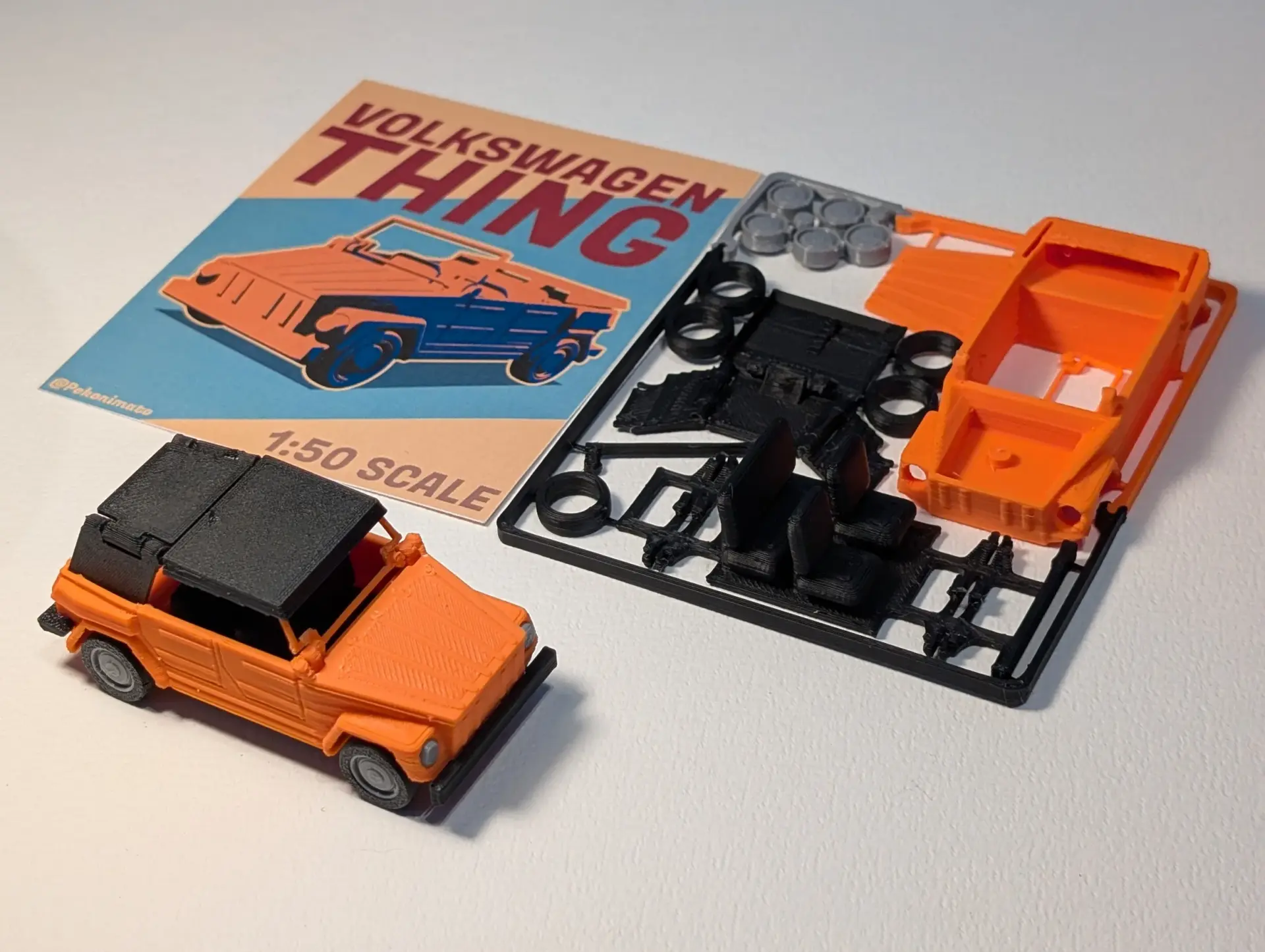 Kit Card Volkswagen Thing 1:50 Model