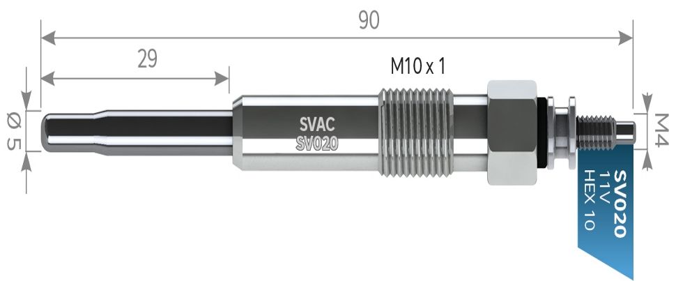 SVAC SV020 KIZDIRMA BUJİSİ  BERLİNGO-SCUDO-PARTNER 1.9 PEUGEOT FİAT CİTREOEN