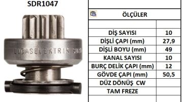 SDR1047  MARS DISLISI-10DIS  MERCEDES VITO 10 8D,110D,E250,E259D - PEUGEOT PARTNER - CITROEN BERLINGO 2169 1031 1006209635 1006209678 10110310 53634