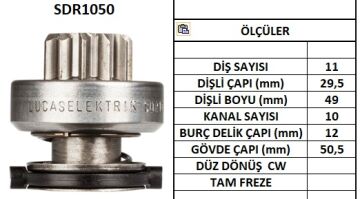 SDR1050  MARS DISLISI-11DIS  RENAULT CLIO,KAN GOO 1.9D,MEGANE1.9D, TRAFIC 1.9D
