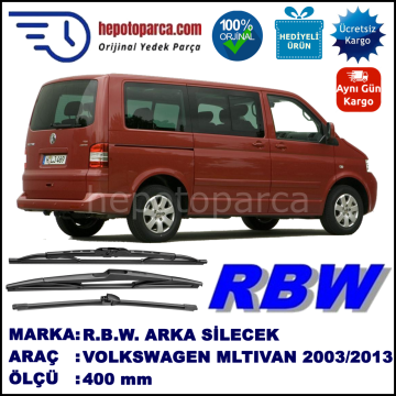 VOLKSWAGEN MULTIVAN T5 MUZ ARKA SİLECEK RBW ARACA ÖZEL  (2003-2015)