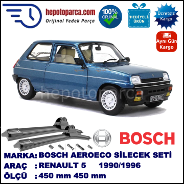 RENAULT 5  03.1990-12.1996, 450 / 450 mm. BOSCH AEROECO Aparatlı Muz Silecek
