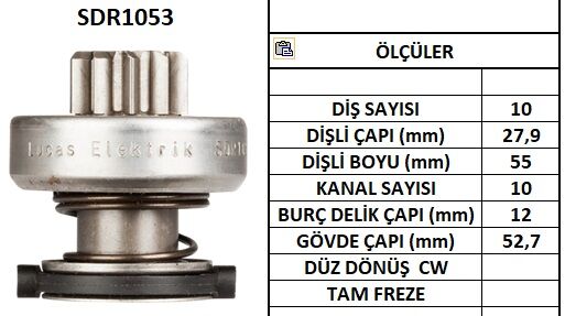 SDR1053  MARS DISLISI-10DIS  OPEL ASTRA,FRONT ERA,VECTRA,ZAFIRA