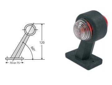 9500-M011Y00-A J.B.UÇ HAT İŞARET LAMBA 45- AÇILI (