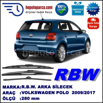 VOLKSWAGEN POLO 6-7 MUZ ARKA SİLECEK RBW ARACA ÖZEL (2009→)