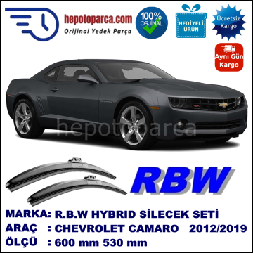 CHEVROLET Camaro  09.11-... 600 / 530 mm. RBW Hybrid Silecek Seti. U Kanca Uyumlu Hibrit