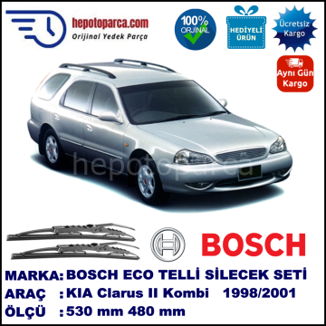 KIA Clarus II Kombi [GC] 06.98-11.01 530 / 480 mm. BOSCH ECO Telli Silecek 2'li Takım