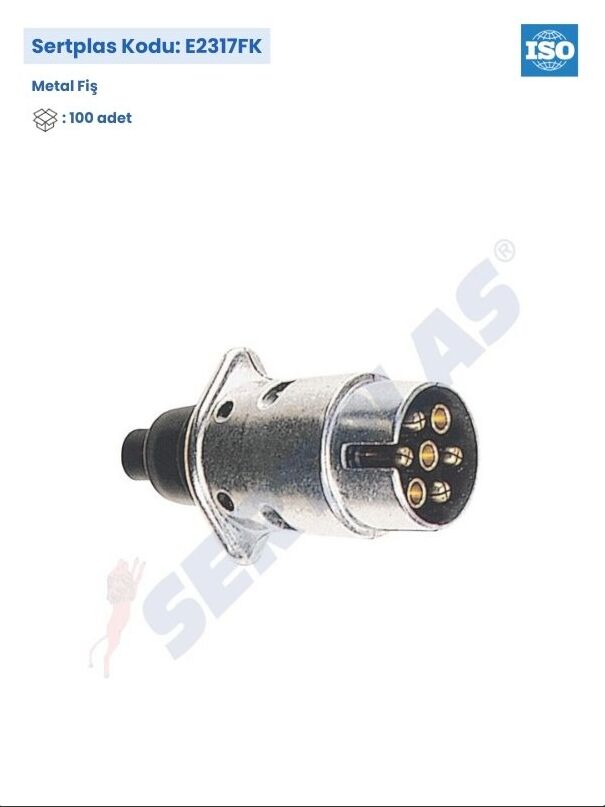 E2317FK 12V VİDALI ALÜMİNYUM 7 PİNLİ RÖMORK Fİş