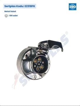 E2318FK 12V VİDALI ALÜMİNYUM 7 PİNLİ RÖMORK PRİZ