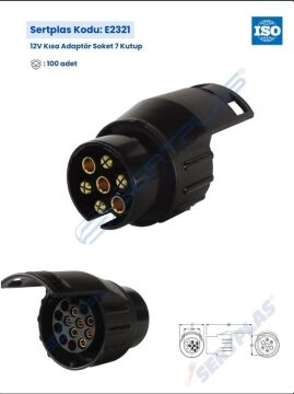E2321 12V Kısa Adaptör Soket 7 Kutup