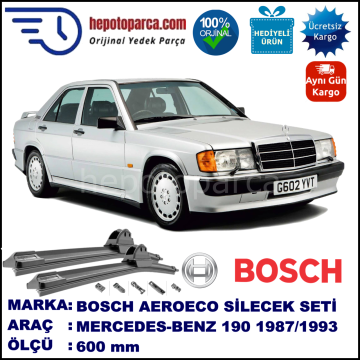 MERCEDES-BENZ Serie 190 [201] 08.1987-09.1993, 600 / - mm. BOSCH AEROECO Aparatlı Muz Silecek