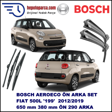 FIAT 500L [199,,] 09,2012-,,, Bosch Aeroeco Ön ve Arka Silecek Takımı