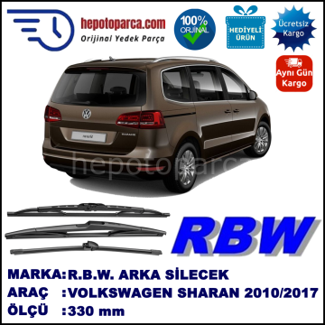 VOLKSWAGEN SHARAN MUZ ARKA SİLECEK RBW ARACA ÖZEL (2010→)