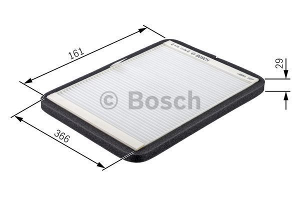 BOSCH_1987432043 Standart Polen Kabin Filtresi MERCEDES BENZ VW VOLKSWAGEN filitre