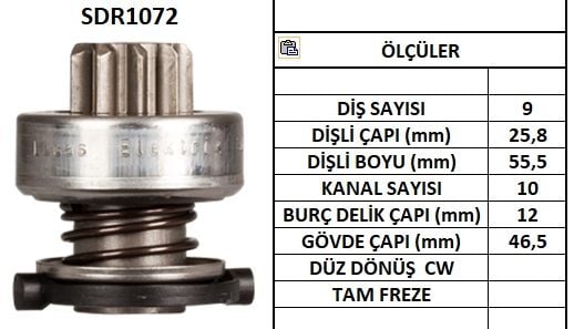SDR1072  MARS DISLISI-9DIS  VW POLO 1.4D-SEAT  TERRA 1.4D