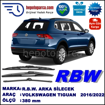 VOLKSWAGEN TIGUAN MUZ ARKA SİLECEK RBW ARACA ÖZEL (2016→)