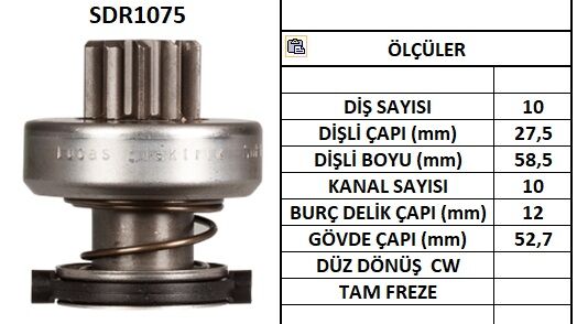 SDR1075  MARS DISLISI-10DIS  MERCEDES C SERIS I SIK FREZE 2134 1071 9002336223 10110710
