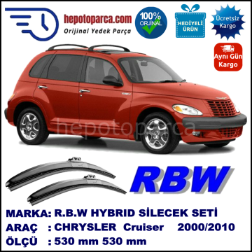 CHRYSLER PT Cruiser [PT] 06.00-12.10 530 / 530 mm. RBW Hybrid Silecek Seti. U Kanca Uyumlu Hibrit
