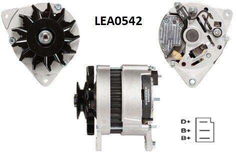 LEA0542  ALTERNATOR A127/14V/65A MF 1250,354, 364,374,384,394,699 -LANDINI ADVANTAGE,ATLANTIS,ATLAS,GLOBUS.. 3536264M91 3661191M91 11201913 AAK3320 IA0913