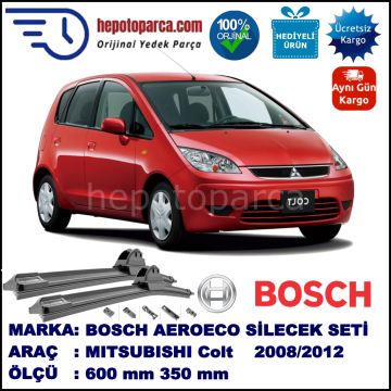 MITSUBISHI Colt [CZ] 10.2008-..., 600 / 350 mm. BOSCH AEROECO Aparatlı Muz Silecek