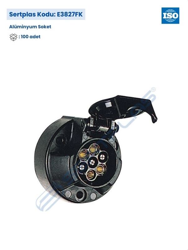 E3827FK 12V VİDALI PLASTİK 7 PİNLİ RÖMORK PRİZ