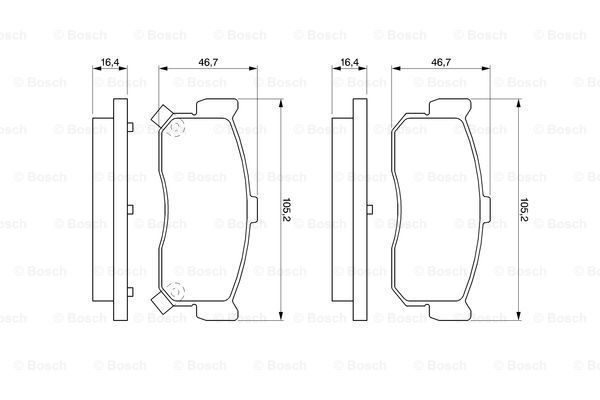 Disk Balata - Arka - [WVA 21714] -  [ 105,3X46,8X1 Almera 1.4i Hatchback 199507 - 200004; Almera 1.4i Sedan 199507 - 200004; Almera 1.6i Hatchback 199507 - 200004; Almera 1.6i Sedan 199507 - 200004; Almera 2.0 Diesel Sedan 199507 - 200004; Almera 2.0