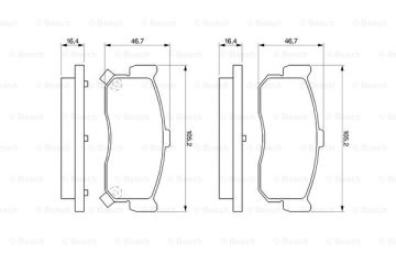 Disk Balata - Arka - [WVA 21714] -  [ 105,3X46,8X1 Almera 1.4i Hatchback 199507 - 200004; Almera 1.4i Sedan 199507 - 200004; Almera 1.6i Hatchback 199507 - 200004; Almera 1.6i Sedan 199507 - 200004; Almera 2.0 Diesel Sedan 199507 - 200004; Almera 2.0