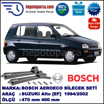 SUZUKI Alto Hatchback [EF] 10.1994-02.2002, 470 / 400 mm. BOSCH AEROECO Aparatlı Muz Silecek