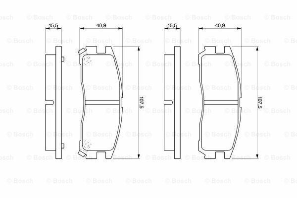 Disk Balata - Arka - [WVA 21707] -  [ 107,8X41X15, Pajero Pinin 1.8 GDI 199910 - 200108; Galant 2.0i 16V 199610 - 200305; Pajero Pinin 2.0 GDI 200007 - 200401; Galant 2.0i 16V Station Wagon 199610 - 200209; Galant 2.5i V6-24 199610 - 200305; Space Wa
