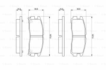 Disk Balata - Arka - [WVA 21707] -  [ 107,8X41X15, Pajero Pinin 1.8 GDI 199910 - 200108; Galant 2.0i 16V 199610 - 200305; Pajero Pinin 2.0 GDI 200007 - 200401; Galant 2.0i 16V Station Wagon 199610 - 200209; Galant 2.5i V6-24 199610 - 200305; Space Wa