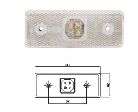 3060-M001Y00  LED ON POZİS.LAM.İKİLİ KABLOLU BEYAZ ŞEFFAF