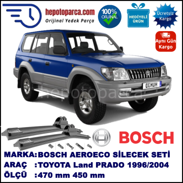 TOYOTA Land Cruiser Prado [J9] 10.1996-09.2004, 470 / 450 mm. BOSCH AEROECO Aparatlı Muz Silecek