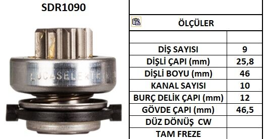 SDR1090  MARS DISLISI-9DIS  RENAULT CLIO I,II -KANGOO,TWINGO 1.2L 1153 231891 1006209704 10111530 53662