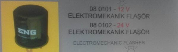 24V BOBİNLİ SİNYAL FLAŞÖRÜ ŞEFFAF