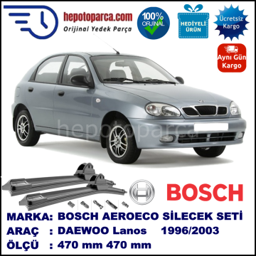 DAEWOO Lanos [KLAT] 11.1996-09.2003, 470 / 470 mm. BOSCH AEROECO Aparatlı Muz Silecek