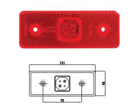 3070-M002 LED ARKA POZİSYON LAMBASI (KIRMIZI LENS)