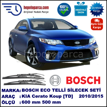 KIA Cerato Koup [TD] 08.10-... 600 / 500 mm. BOSCH ECO Telli Silecek 2'li Takım