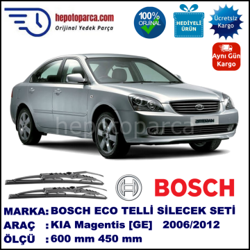 KIA Magentis [GE] 02.06-... 600 / 450 mm. BOSCH ECO Telli Silecek 2'li Takım