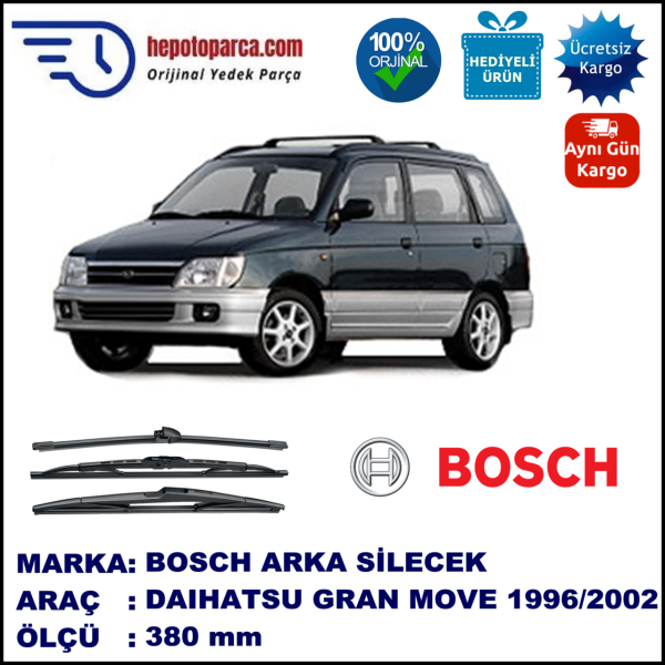 DAIHATSU Gran Move [G3] 380 mm 11.1996-07.2002 BOSCH Arka Silecek