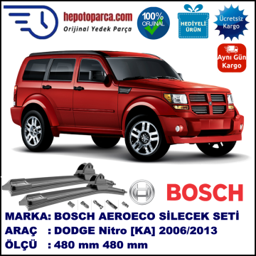 DODGE Nitro [KA] 09.2006-..., 470 / 470 mm. BOSCH AEROECO Aparatlı Muz Silecek