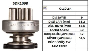 SDR1098  MARS DISLISI-9DIS  NISSAN DATSUN TRA DE,VANETTE 1173 9003336290 10111730 52827